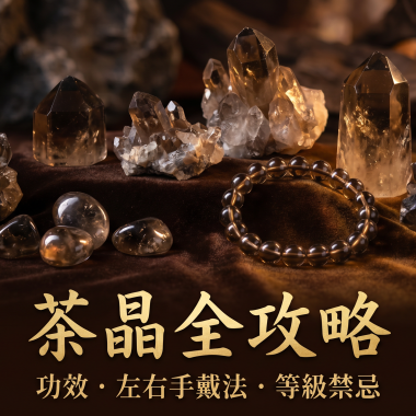 【2026茶晶全攻略】負能量清道夫與招財穩定石：茶晶功效、左右手戴法、等級與禁忌