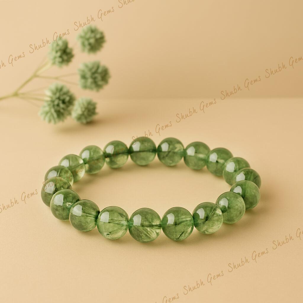 綠髮晶高品質手鍊