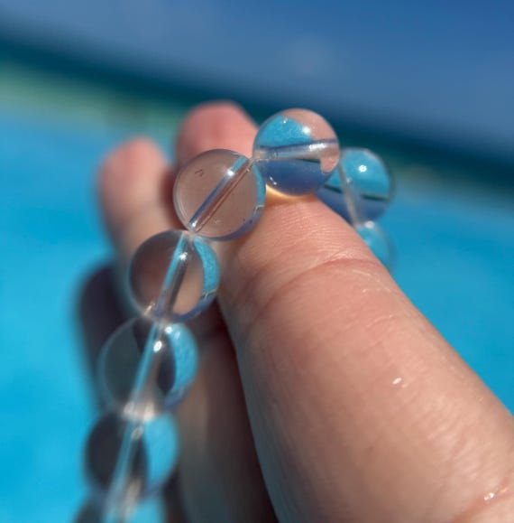 白水晶手鍊細節近照