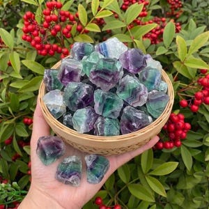 紫綠螢石原石
