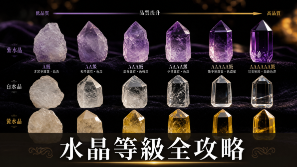 水晶等級全攻略封面圖 - 不同等級水晶比較展示