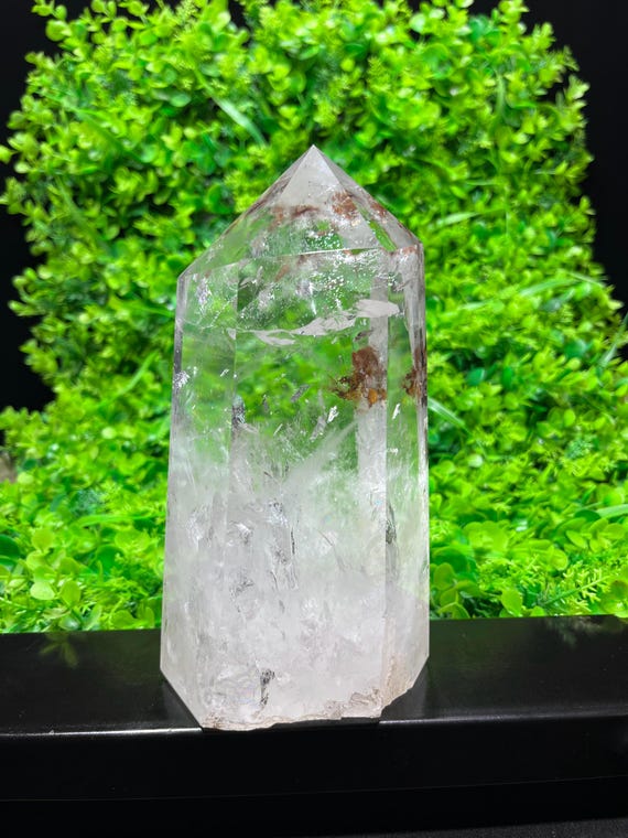天然白水晶柱