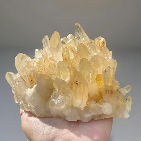 黃水晶原石簇