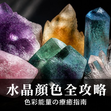 【水晶顏色全攻略】色彩能量嘅療癒指南——水晶顏色功效、代表意義與配戴方法