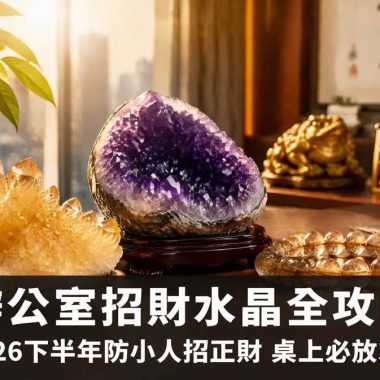 【辦公室招財水晶全攻略】2026下半年防小人招正財：辦公室招財水晶功效、左右手戴法、等級與禁忌
