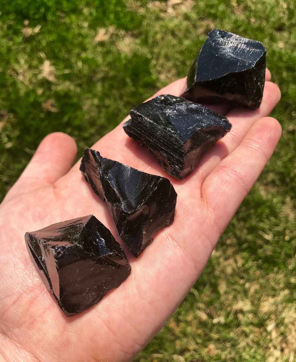 黑曜石原石 護身符水晶